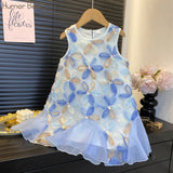 PAULA™ | VESTIDO MIDI FLUIDO ESTAMPADO AZUL