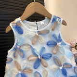 PAULA™ | VESTIDO MIDI FLUIDO ESTAMPADO AZUL
