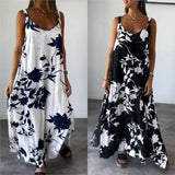 LORENA™ | VESTIDO LARGO FLUIDO ESTAMPADO FLORAL