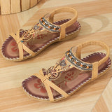 NAIARA™ | SANDALIAS PLANAS BOHO ÉTNICAS