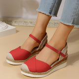 CANDELA™ | SANDALIAS CUÑAS ESPARTO Y LONA