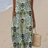 LUCÍA™ | VESTIDO MIDI ESTAMPADO TROPICAL