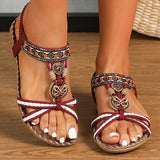 NAIARA™ | SANDALIAS PLANAS BOHO ÉTNICAS