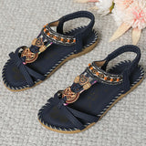 NAIARA™ | SANDALIAS PLANAS BOHO ÉTNICAS