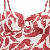CLAUDIA™ | VESTIDO MIDI TIRANTES ABSTRACTO