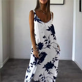 LORENA™ | VESTIDO LARGO FLUIDO ESTAMPADO FLORAL