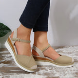 CANDELA™ | SANDALIAS CUÑAS ESPARTO Y LONA