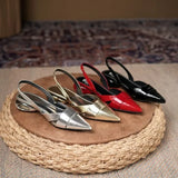 VALERIA™ | ZAPATOS TIERRA DE TACÓN BAJO ROJOS