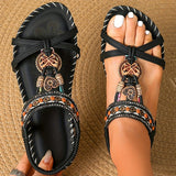 NAIARA™ | SANDALIAS PLANAS BOHO ÉTNICAS