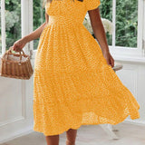 SOFÍA™ | VESTIDO LARGO PLISADO ROMÁNTICO VERDE