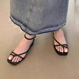 IRAIA™ | SANDALIAS PLANAS MINIMALISTAS TIRAS