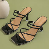 MARTINA™ | ZAPATOS TACÓN FINO DESTALONADOS NEGROS