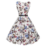 CINTIA™ | VESTIDO MIDI VINTAGE ESTAMPADO CON CINTURÓN