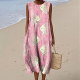 LUCÍA™ | VESTIDO MIDI ESTAMPADO TROPICAL