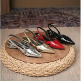 VALERIA™ | ZAPATOS TIERRA DE TACÓN BAJO ROJOS