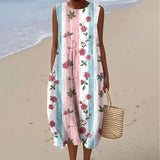LUCÍA™ | VESTIDO MIDI ESTAMPADO TROPICAL