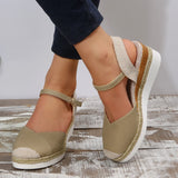 CANDELA™ | SANDALIAS CUÑAS ESPARTO Y LONA