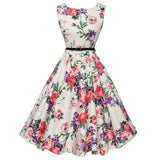 CINTIA™ | VESTIDO MIDI VINTAGE ESTAMPADO CON CINTURÓN