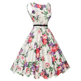 CINTIA™ | VESTIDO MIDI VINTAGE ESTAMPADO CON CINTURÓN