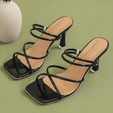 MARTINA™ | ZAPATOS TACÓN FINO DESTALONADOS NEGROS