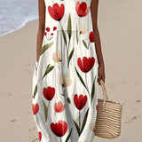 LUCÍA™ | VESTIDO MIDI ESTAMPADO TROPICAL