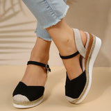 CANDELA™ | SANDALIAS CUÑAS ESPARTO Y LONA