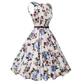 CINTIA™ | VESTIDO MIDI VINTAGE ESTAMPADO CON CINTURÓN