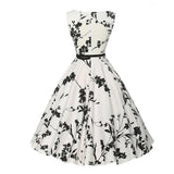 CINTIA™ | VESTIDO MIDI VINTAGE ESTAMPADO CON CINTURÓN