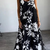 LORENA™ | VESTIDO LARGO FLUIDO ESTAMPADO FLORAL