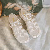 INÉS™ | SANDALIAS GLADIADORAS MARRÓN EN CUERO