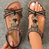NAIARA™ | SANDALIAS PLANAS BOHO ÉTNICAS