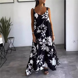 LORENA™ | VESTIDO LARGO FLUIDO ESTAMPADO FLORAL