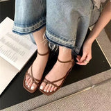 IRAIA™ | SANDALIAS PLANAS MINIMALISTAS TIRAS