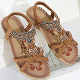 NAIARA™ | SANDALIAS PLANAS BOHO ÉTNICAS