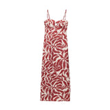 CLAUDIA™ | VESTIDO MIDI TIRANTES ABSTRACTO