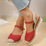 CANDELA™ | SANDALIAS CUÑAS ESPARTO Y LONA